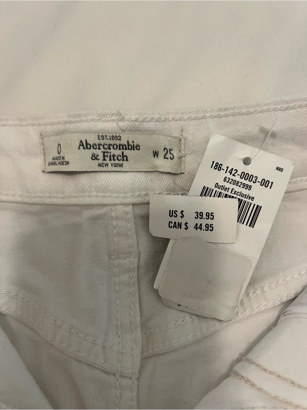 Abercrombie & Fitch White High-Rise Denim Skirt - Picture 4 of 4